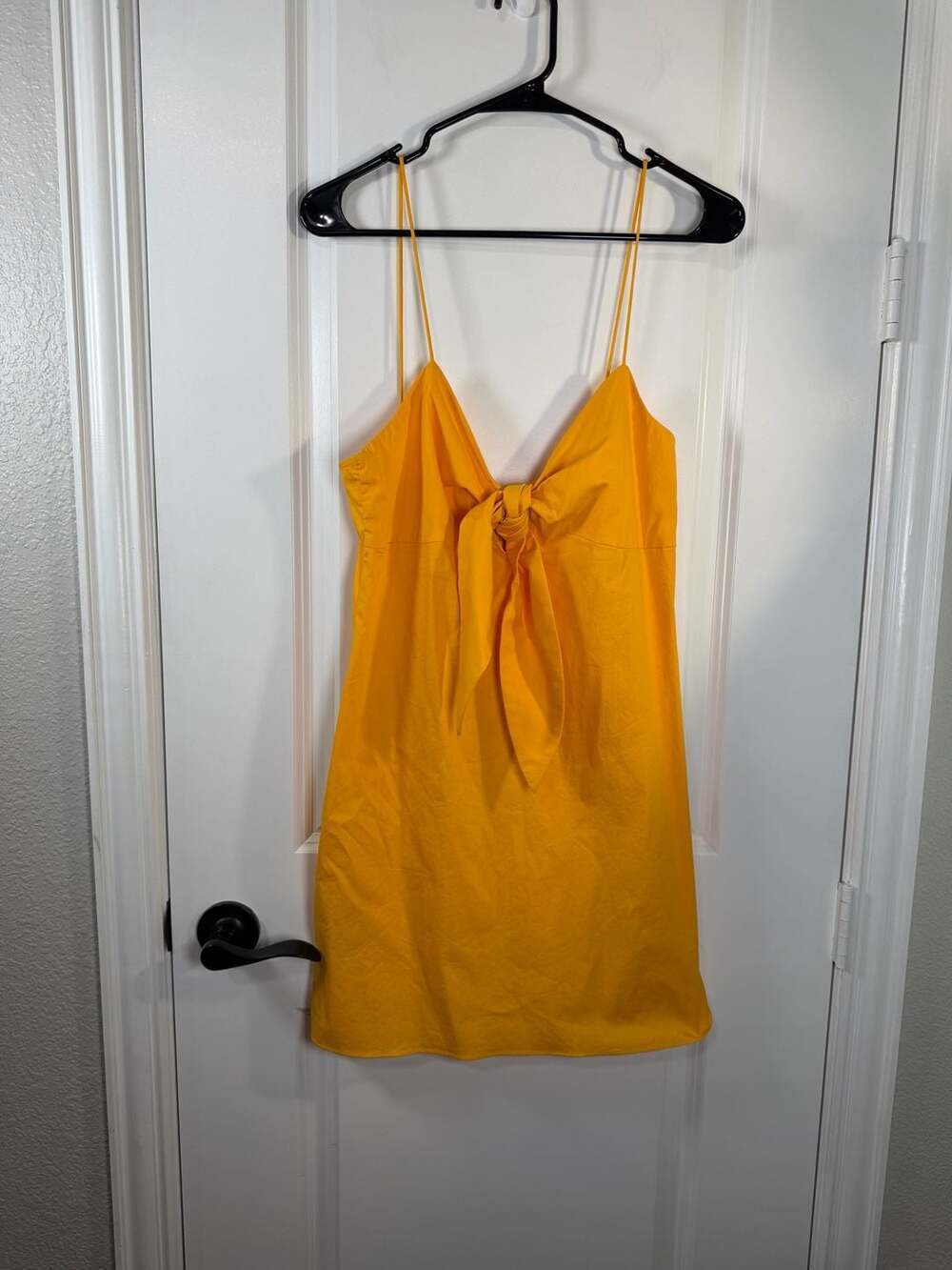 Simon Miller x Mango Bow Cotton Mini Dress Yellow Size 6